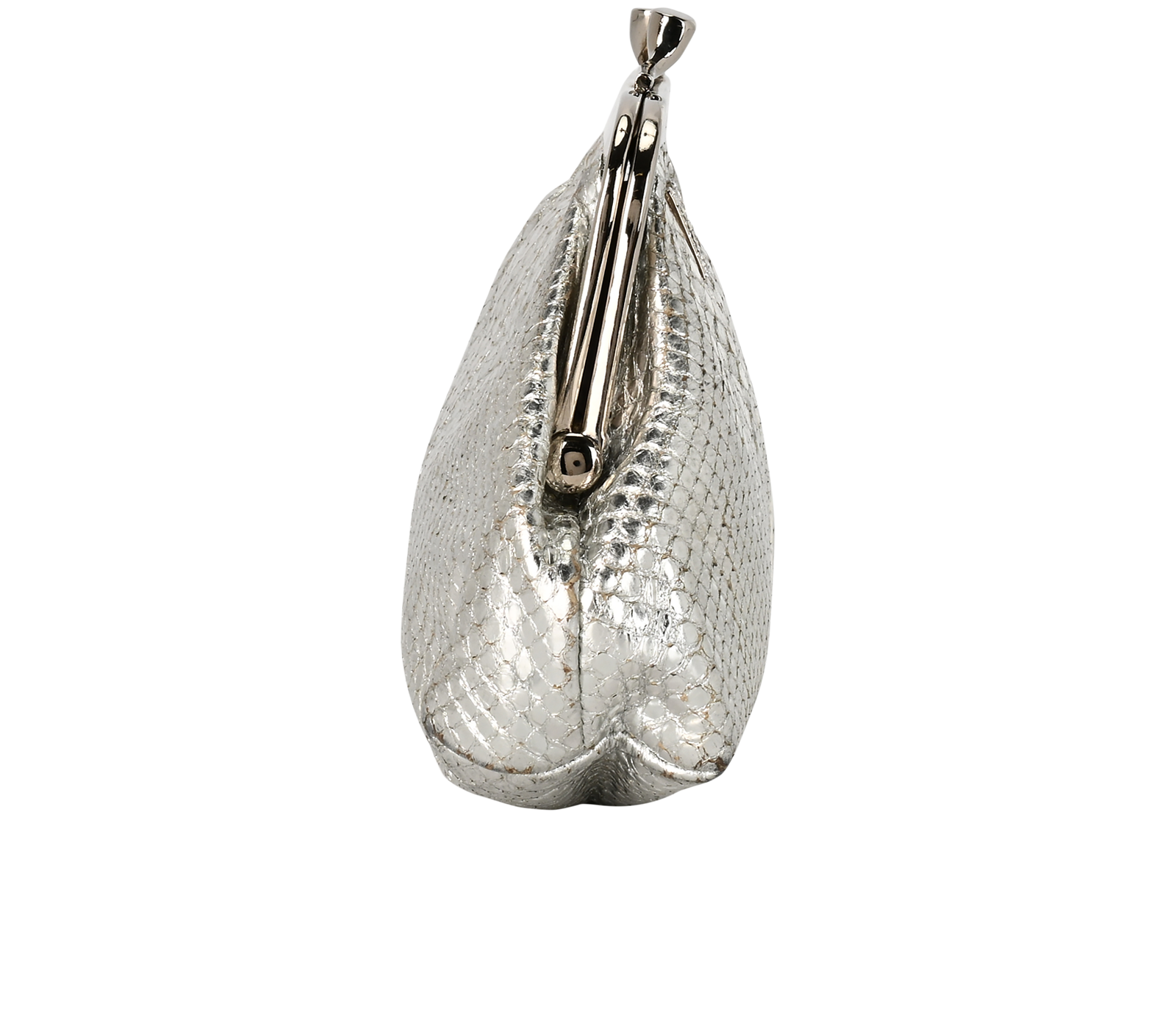 Dolce & Gabbana Embossed Kiss-Lock Coin Purse, &pound;80, Accessories, Silver, Leather, Side view